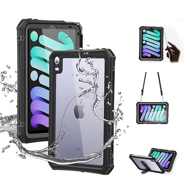 Tablet Case Cover For iPad Mini 6 2021 Case Waterproof with Pencil Holder Built-in Screen Protector and Stand Dust proof Shockproof Drop Proof Case Rugged Full Body Cover for iPad Mini 6 6th Generation 2021
Tablet Case Cover For iPad Mini 6 2021 Case Waterproof with Pencil Holder Built-in Screen Protector and Stand Dust proof Shockproof Drop Proof Case Rugged Full Body Cover for iPad Mini 6 6th Generation 2021