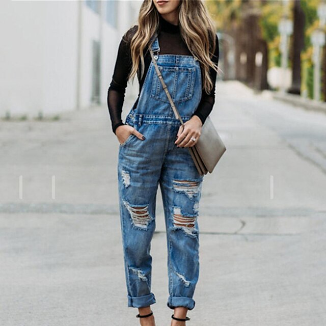 Women's Overall Cut Out Pocket Solid Color Square Neck Casual Street Casual Regular Fit Sleeveless Blue S M L Spring
Women's Overall Cut Out Pocket Solid Color Square Neck Casual Street Casual Regular Fit Sleeveless Blue S M L Spring