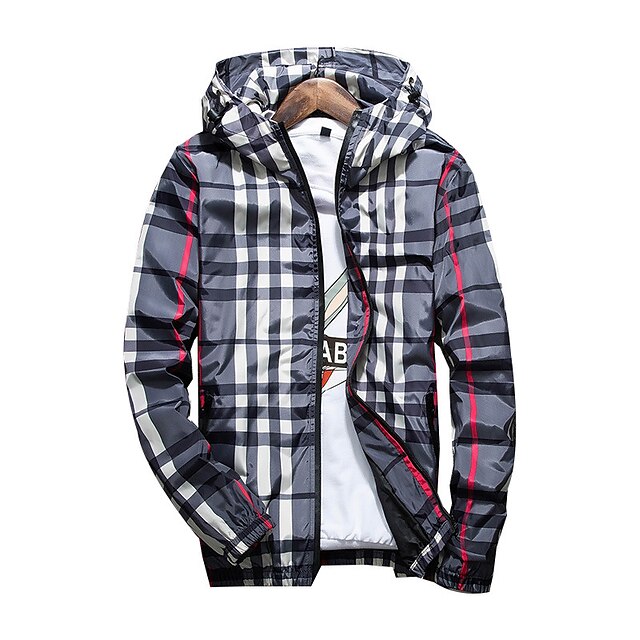 Men's Jacket Daily Going out Fall Winter Regular Coat Regular Fit Waterproof Windproof Lightweight Casual Streetwear Jacket Long Sleeve Plaid / Check Oversized Pocket Black Gray Khaki
Men's Jacket Daily Going out Fall Winter Regular Coat Regular Fit Waterproof Windproof Lightweight Casual Streetwear Jacket Long Sleeve Plaid / Check Oversized Pocket Black Gray Khaki