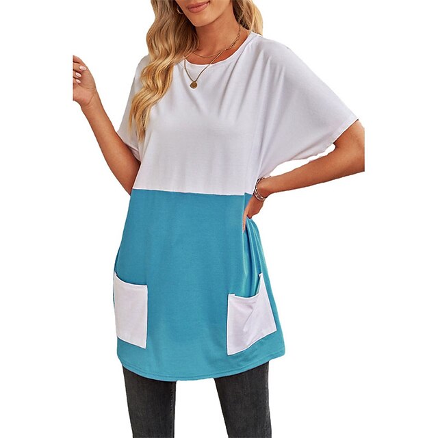 Women's Shift Dress Short Mini Dress Blue Fuchsia Khaki Light gray Dark Gray Short Sleeve Color Block Pocket Spring Summer Crew Neck Casual 2022 S M L XL XXL 3XL 4XL 5XL
Women's Shift Dress Short Mini Dress Blue Fuchsia Khaki Light gray Dark Gray Short Sleeve Color Block Pocket Spring Summer Crew Neck Casual 2022 S M L XL XXL 3XL 4XL 5XL