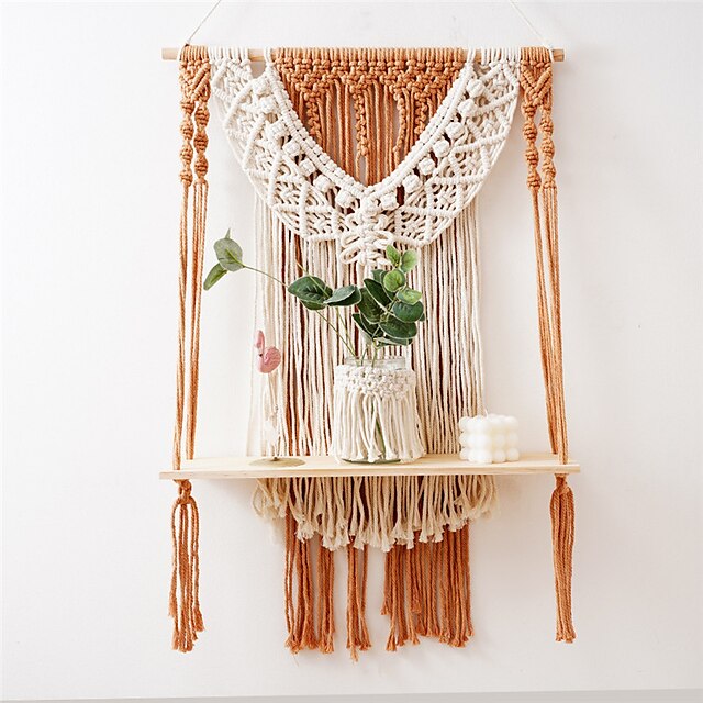 Woven Tapestry Shelves Bohemian Woven Bedside Shelves BB Hotel Living Room Wall Decoration
Woven Tapestry Shelves Bohemian Woven Bedside Shelves BB Hotel Living Room Wall Decoration