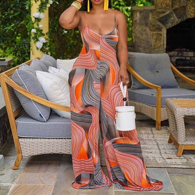 Women's Jumpsuit Backless Print Print U Neck Casual Party Street Regular Fit Sleeveless Orange S M L Fall
Women's Jumpsuit Backless Print Print U Neck Casual Party Street Regular Fit Sleeveless Orange S M L Fall