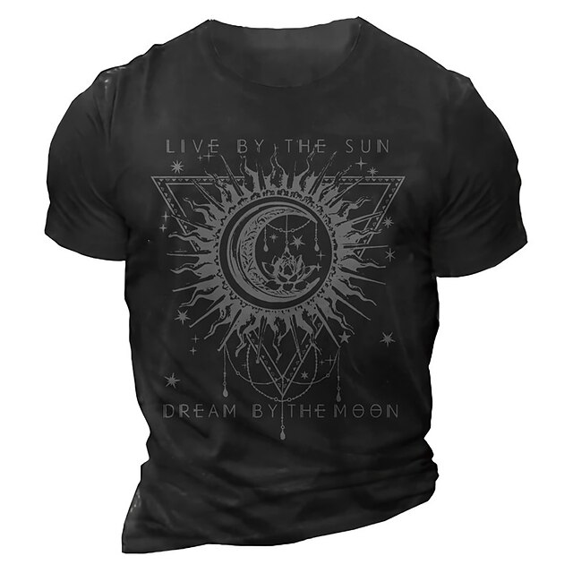 Men's Unisex T shirt 3D Print Graphic Prints Sun Crew Neck Street Daily Print Short Sleeve Tops Casual Designer Big and Tall Sports Black
Men's Unisex T shirt 3D Print Graphic Prints Sun Crew Neck Street Daily Print Short Sleeve Tops Casual Designer Big and Tall Sports Black