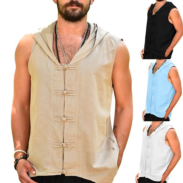Men's T shirt 3D Print Vintage Collarless Casual Daily Sleeveless Tops Retro White Black Khaki / Summer
Men's T shirt 3D Print Vintage Collarless Casual Daily Sleeveless Tops Retro White Black Khaki / Summer