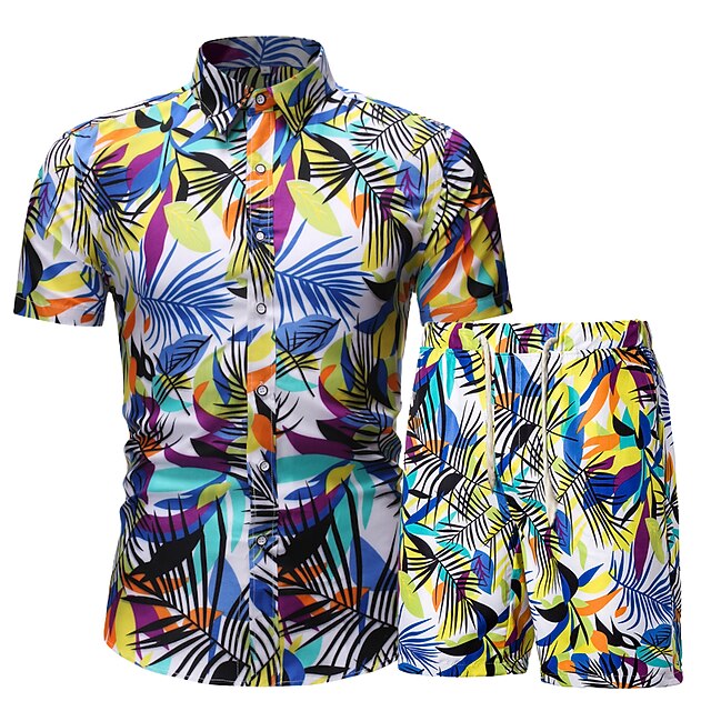 Men's Shirt Print Palm Leaf Leaves Turndown Holiday Vacation Print Short Sleeve Tops Lightweight Chinese Style Tropical Hawaiian Blue / White
Men's Shirt Print Palm Leaf Leaves Turndown Holiday Vacation Print Short Sleeve Tops Lightweight Chinese Style Tropical Hawaiian Blue / White