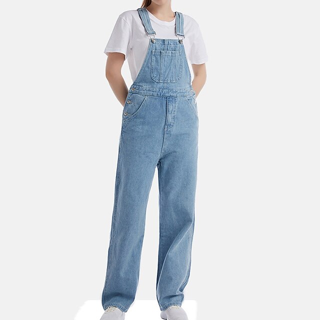 Women's Overall Pocket Solid Color Square Neck Casual Street Casual Regular Fit Sleeveless Navy Blue Light Blue S M L Spring
Women's Overall Pocket Solid Color Square Neck Casual Street Casual Regular Fit Sleeveless Navy Blue Light Blue S M L Spring