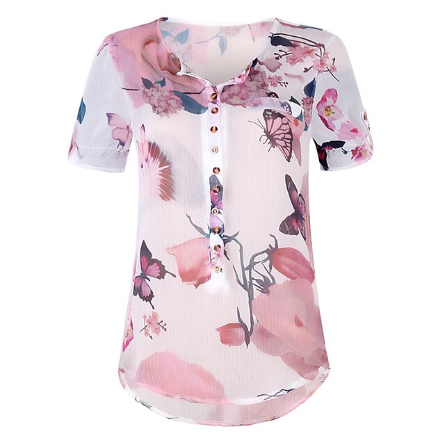 Women's Plus Size Tops Blouse Shirt Floral Butterfly Button Print Short Sleeve Crewneck Streetwear Daily Going out Polyester Spring Summer Green Blue
Women's Plus Size Tops Blouse Shirt Floral Butterfly Button Print Short Sleeve Crewneck Streetwear Daily Going out Polyester Spring Summer Green Blue