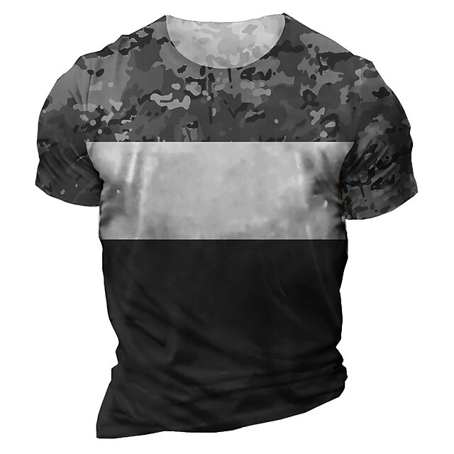 Men's T shirt 3D Print Graphic Camo / Camouflage Crew Neck Casual Daily Print Short Sleeve Tops Fashion Vintage Designer Big and Tall Gray
Men's T shirt 3D Print Graphic Camo / Camouflage Crew Neck Casual Daily Print Short Sleeve Tops Fashion Vintage Designer Big and Tall Gray