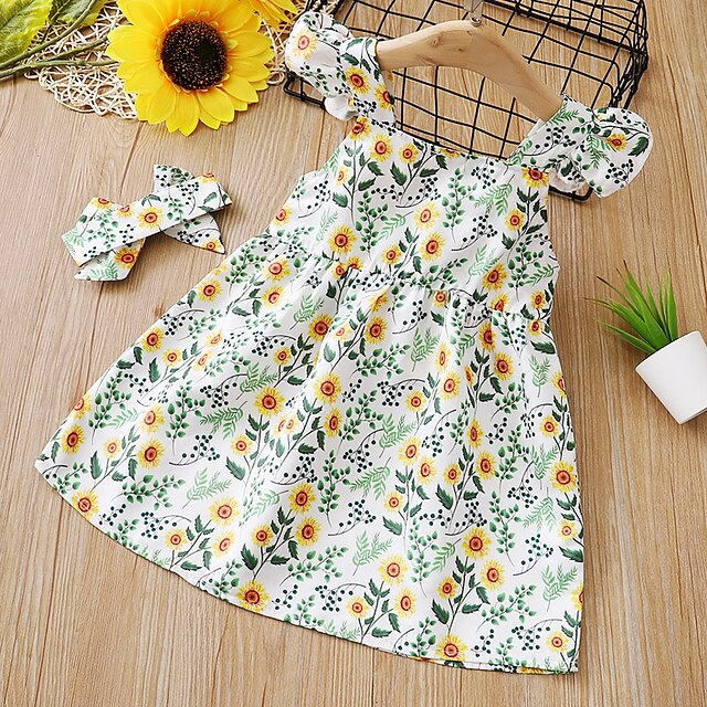 Kids Little Girls' Dress Floral A Line Dress Daily Ruched Print White Knee-length Sleeveless Princess Cute Dresses Spring Summer Regular Fit 2 sets 1-3 Years
Kids Little Girls' Dress Floral A Line Dress Daily Ruched Print White Knee-length Sleeveless Princess Cute Dresses Spring Summer Regular Fit 2 sets 1-3 Years