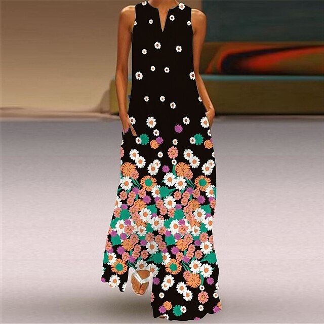 Women's Shift Dress Maxi long Dress White Black Sleeveless Floral Color Block Geometric Pocket Print Summer Crew Neck Stylish Elegant Casual 2022 5XL S M L XL XXL 3XL 4XL
Women's Shift Dress Maxi long Dress White Black Sleeveless Floral Color Block Geometric Pocket Print Summer Crew Neck Stylish Elegant Casual 2022 5XL S M L XL XXL 3XL 4XL