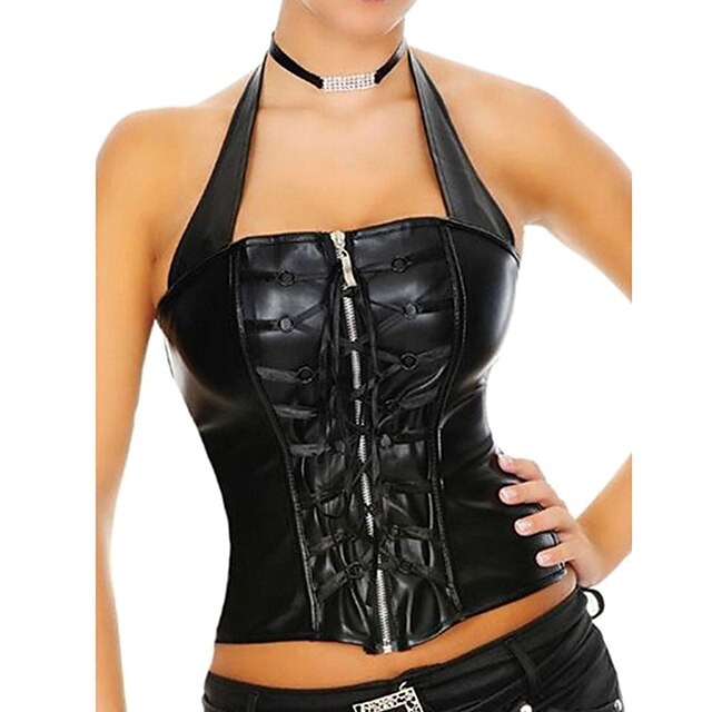 Corset Women's Corsets Comfortable Overbust Corset Backless Tummy Control Lace up Pure Color Zipper Lace Up Polyester Club Spring Summer Black / Tie Back
Corset Women's Corsets Comfortable Overbust Corset Backless Tummy Control Lace up Pure Color Zipper Lace Up Polyester Club Spring Summer Black / Tie Back