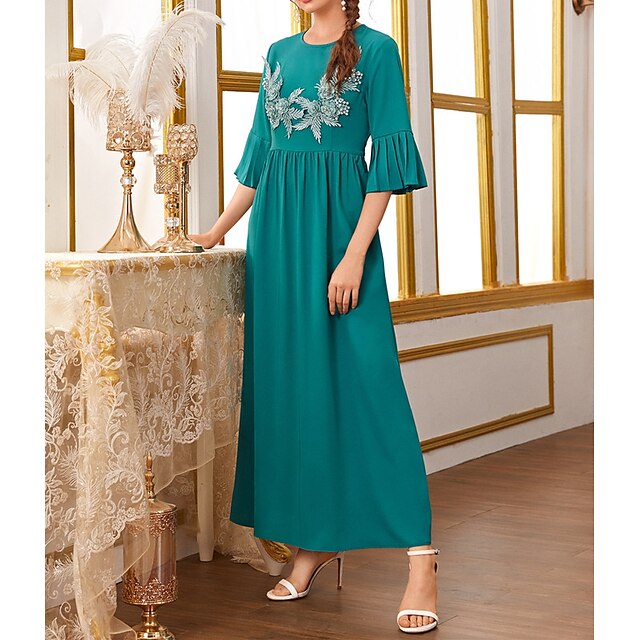 Women's Swing Dress Maxi long Dress Green Half Sleeve Floral Print Solid Color Sequins Ruffle Jacquard Spring Summer Crew Neck Elegant Luxurious Elegant Casual Flare Cuff Sleeve 2022 S M L XL
Women's Swing Dress Maxi long Dress Green Half Sleeve Floral Print Solid Color Sequins Ruffle Jacquard Spring Summer Crew Neck Elegant Luxurious Elegant Casual Flare Cuff Sleeve 2022 S M L XL