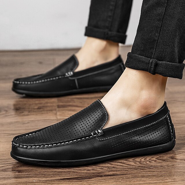 Men's Loafers Slip-Ons Summer Loafers Casual Daily Walking Shoes PU White Black Spring Summer / Hollow-out
Men's Loafers Slip-Ons Summer Loafers Casual Daily Walking Shoes PU White Black Spring Summer / Hollow-out