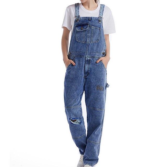 Women's Overall Pocket Solid Color Square Neck Casual Street Casual Regular Fit Sleeveless Light Blue S M L Spring
Women's Overall Pocket Solid Color Square Neck Casual Street Casual Regular Fit Sleeveless Light Blue S M L Spring