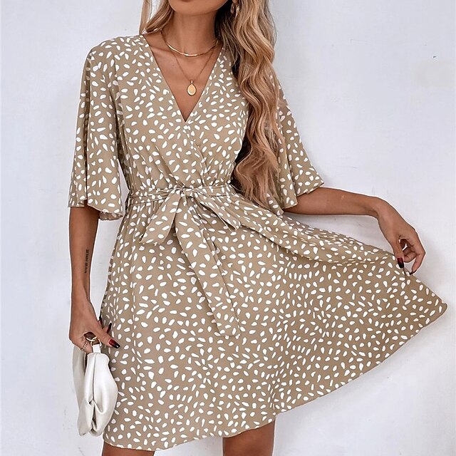 Women's A Line Dress Short Mini Dress Black Light Green Camel Short Sleeve Floral Lace up Print Spring Summer V Neck Stylish Modern 2022 S M L XL
Women's A Line Dress Short Mini Dress Black Light Green Camel Short Sleeve Floral Lace up Print Spring Summer V Neck Stylish Modern 2022 S M L XL