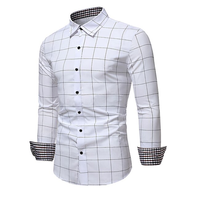 Men's Shirt Print Plaid Button Down Collar Casual Daily Print Long Sleeve Tops Business Simple Lightweight Basic White
Men's Shirt Print Plaid Button Down Collar Casual Daily Print Long Sleeve Tops Business Simple Lightweight Basic White