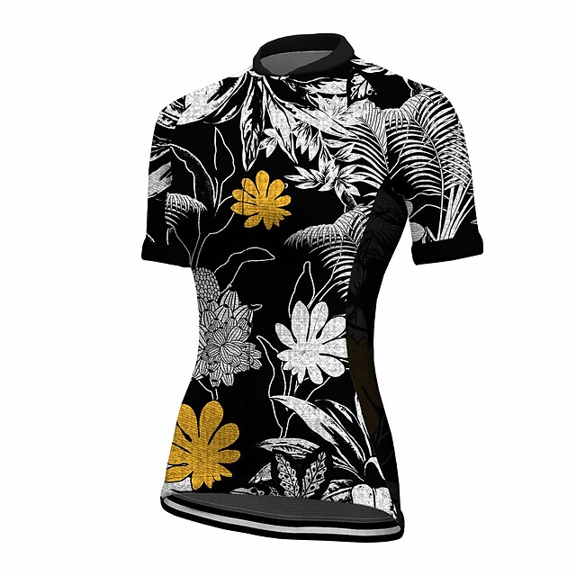 21Grams Women's Short Sleeve Cycling Jersey Summer Spandex Black Floral Botanical Bike Top Mountain Bike MTB Road Bike Cycling Quick Dry Moisture Wicking Sports Clothing Apparel / Stretchy
21Grams Women's Short Sleeve Cycling Jersey Summer Spandex Black Floral Botanical Bike Top Mountain Bike MTB Road Bike Cycling Quick Dry Moisture Wicking Sports Clothing Apparel / Stretchy