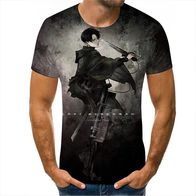 Inspired by Attack on Titan Eren Yeager Levi·Ackerman T-shirt Cartoon 100% Polyester Anime Harajuku Graphic Kawaii T-shirt For Men's / Women's / Couple's
Inspired by Attack on Titan Eren Yeager Levi·Ackerman T-shirt Cartoon 100% Polyester Anime Harajuku Graphic Kawaii T-shirt For Men's / Women's / Couple's