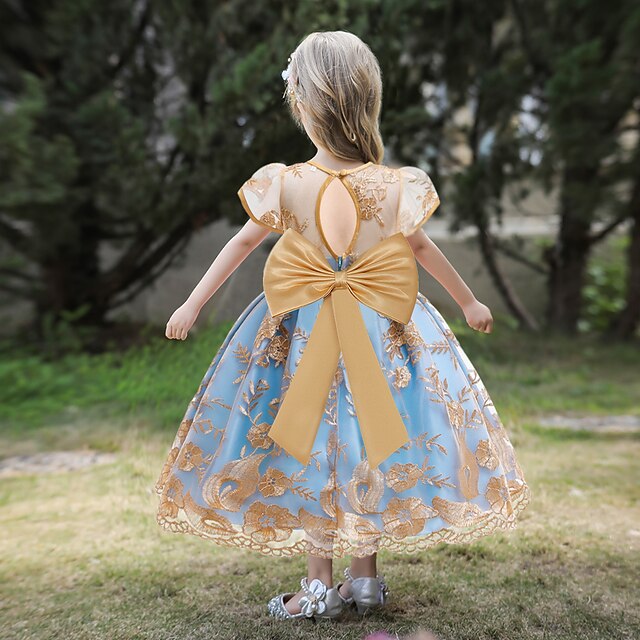 Kids Little Girls' Dress Flower Skater Dress Party Daily Beaded Gold Knee-length Short Sleeve Elegant Cute Dresses Children's Day Spring Summer Slim 3-10 Years
Kids Little Girls' Dress Flower Skater Dress Party Daily Beaded Gold Knee-length Short Sleeve Elegant Cute Dresses Children's Day Spring Summer Slim 3-10 Years