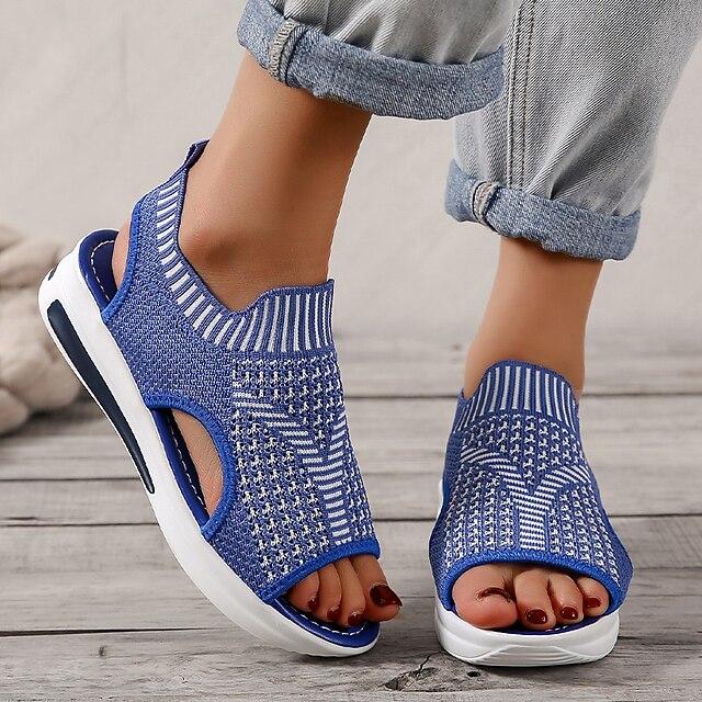 Women's Sandals Wedge Heel Round Toe Casual Daily Walking Shoes Knit Loafer Spring Summer Solid Colored Black Pink Red
Women's Sandals Wedge Heel Round Toe Casual Daily Walking Shoes Knit Loafer Spring Summer Solid Colored Black Pink Red