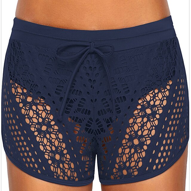 Women's Swimwear Cover Up Swim Shorts Plus Size Swimsuit High Waist Lace Pure Color Blue Black Bathing Suits New Neutral Casual / Vacation / Modern
Women's Swimwear Cover Up Swim Shorts Plus Size Swimsuit High Waist Lace Pure Color Blue Black Bathing Suits New Neutral Casual / Vacation / Modern