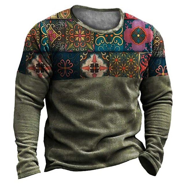 Men's Unisex T shirt 3D Print Color Block Tribal Graphic Prints Crew Neck Street Daily Print Long Sleeve Tops Basic Casual Fashion Retro Army Green / Spring / Summer / Military
Men's Unisex T shirt 3D Print Color Block Tribal Graphic Prints Crew Neck Street Daily Print Long Sleeve Tops Basic Casual Fashion Retro Army Green / Spring / Summer / Military