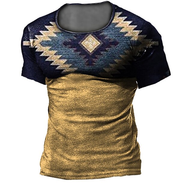 Men's T shirt 3D Print Tribal Graphic Prints Crew Neck Casual Daily Print Short Sleeve Tops Fashion Vintage Classic Comfortable Yellow / Summer
Men's T shirt 3D Print Tribal Graphic Prints Crew Neck Casual Daily Print Short Sleeve Tops Fashion Vintage Classic Comfortable Yellow / Summer