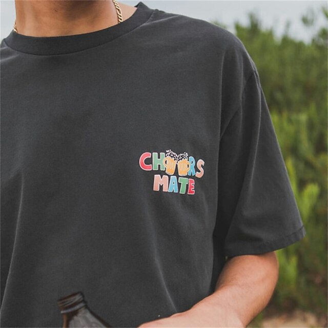 Men's T shirt Hot Stamping Graphic Letter Crew Neck Casual Daily Print Short Sleeve Tops Lightweight Fashion Big and Tall Sports Black
Men's T shirt Hot Stamping Graphic Letter Crew Neck Casual Daily Print Short Sleeve Tops Lightweight Fashion Big and Tall Sports Black