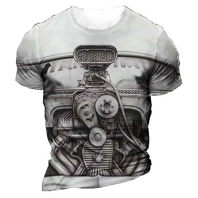 Men's Unisex T shirt 3D Print Graphic Prints Motorcycle Crew Neck Street Daily Print Short Sleeve Tops Casual Vintage Designer Big and Tall Gray
Men's Unisex T shirt 3D Print Graphic Prints Motorcycle Crew Neck Street Daily Print Short Sleeve Tops Casual Vintage Designer Big and Tall Gray