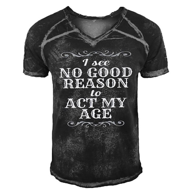 Men's T shirt 3D Print Graphic Letter V Neck Casual Daily Print Short Sleeve Tops Fashion Classic Comfortable Big and Tall Black
Men's T shirt 3D Print Graphic Letter V Neck Casual Daily Print Short Sleeve Tops Fashion Classic Comfortable Big and Tall Black