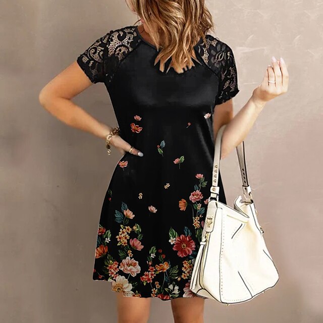Women's A Line Dress Short Mini Dress Light Pink Blue Black Purple Light Red Red Yellow Short Sleeve Floral Pure Color Lace Print Spring Summer Round Neck Casual 2022 S M L XL XXL
Women's A Line Dress Short Mini Dress Light Pink Blue Black Purple Light Red Red Yellow Short Sleeve Floral Pure Color Lace Print Spring Summer Round Neck Casual 2022 S M L XL XXL