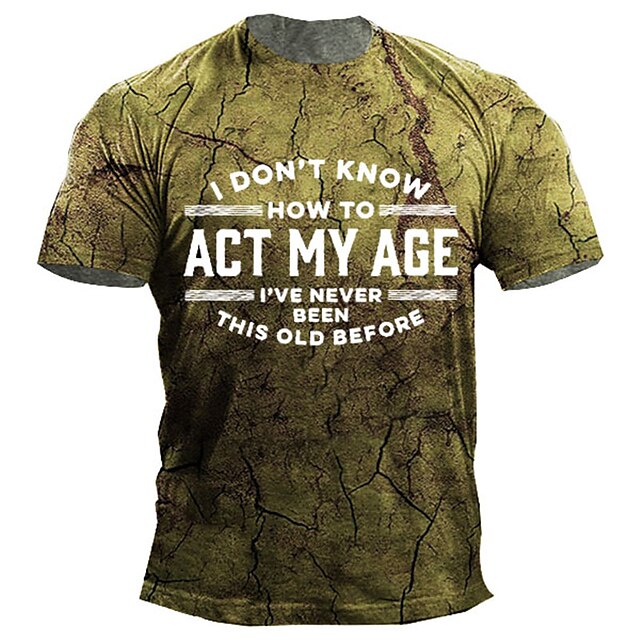 Men's Unisex T shirt 3D Print Graphic Prints Crack Letter Crew Neck Street Daily Print Short Sleeve Tops Basic Casual Fashion Retro Army Green
Men's Unisex T shirt 3D Print Graphic Prints Crack Letter Crew Neck Street Daily Print Short Sleeve Tops Basic Casual Fashion Retro Army Green