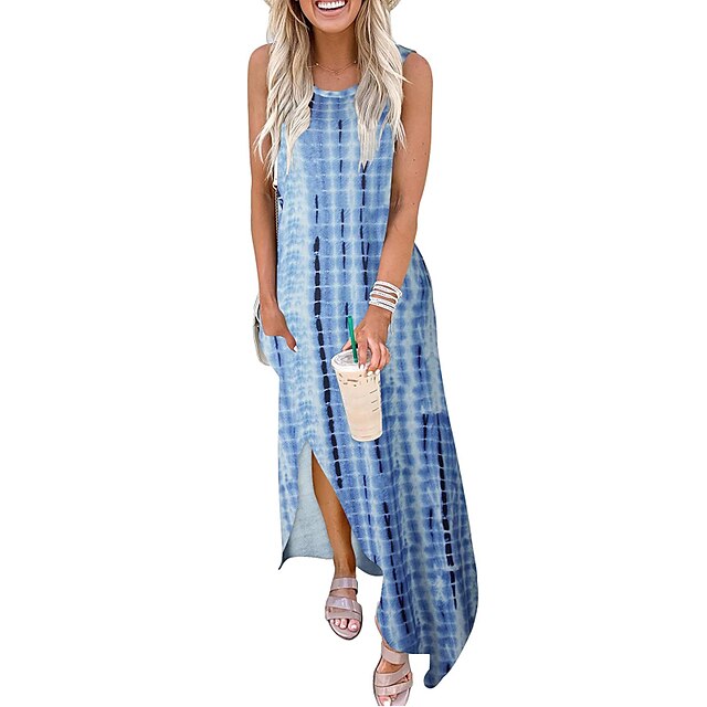 Women's Shift Dress Maxi long Dress Green Blue White Dark Green Sleeveless Floral Split Print Spring Summer Round Neck Casual 2022 S M L XL XXL
Women's Shift Dress Maxi long Dress Green Blue White Dark Green Sleeveless Floral Split Print Spring Summer Round Neck Casual 2022 S M L XL XXL