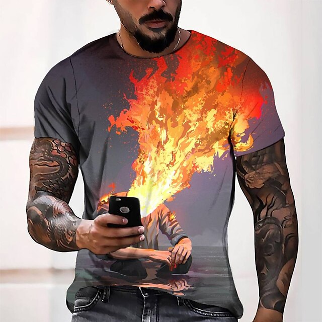 Men's Tee T shirt 3D Print Graphic Round Neck Casual Daily 3D Print Short Sleeve Tops Fashion Designer Cool Comfortable Red
Men's Tee T shirt 3D Print Graphic Round Neck Casual Daily 3D Print Short Sleeve Tops Fashion Designer Cool Comfortable Red