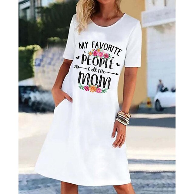 Women's Sports Dress Knee Length Dress White Short Sleeve Letter Print Spring Summer Crew Neck Modern 2022 M L XL XXL
Women's Sports Dress Knee Length Dress White Short Sleeve Letter Print Spring Summer Crew Neck Modern 2022 M L XL XXL