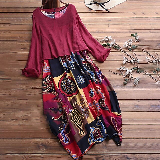 Women's Two Piece Dress Midi Dress Blue Red Yellow Long Sleeve Print Print Spring Summer Crew Neck Casual 2022 M L XL XXL 3XL 4XL 5XL
Women's Two Piece Dress Midi Dress Blue Red Yellow Long Sleeve Print Print Spring Summer Crew Neck Casual 2022 M L XL XXL 3XL 4XL 5XL