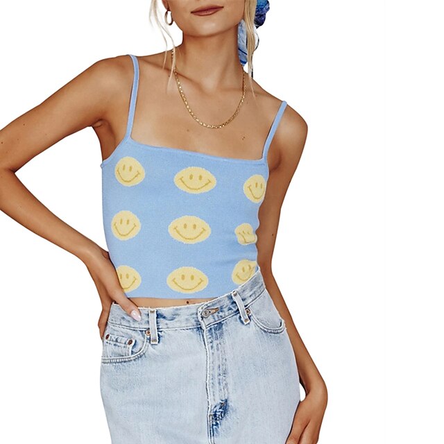 Women's Vest Knitted Cold Shoulder Print Stylish Casual Soft Sleeveless Sweater Cardigans Square Neck Strap Fall Spring Green Blue Purple
Women's Vest Knitted Cold Shoulder Print Stylish Casual Soft Sleeveless Sweater Cardigans Square Neck Strap Fall Spring Green Blue Purple