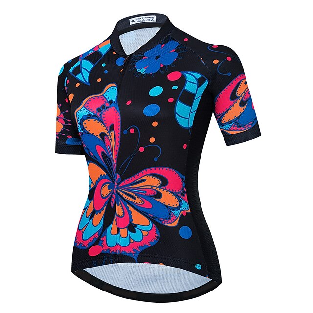 21Grams Women's Short Sleeve Cycling Jersey Summer Spandex Black Butterfly Bike Top Mountain Bike MTB Road Bike Cycling Quick Dry Moisture Wicking Sports Clothing Apparel / Stretchy / Athleisure
21Grams Women's Short Sleeve Cycling Jersey Summer Spandex Black Butterfly Bike Top Mountain Bike MTB Road Bike Cycling Quick Dry Moisture Wicking Sports Clothing Apparel / Stretchy / Athleisure
