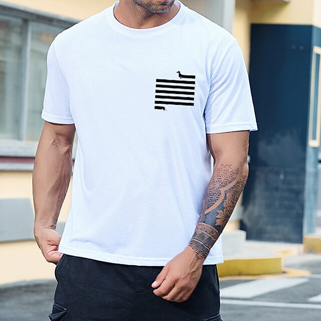 Men's T shirt Hot Stamping Striped Graphic Prints Crew Neck Street Casual Print Short Sleeve Tops Basic Fashion Designer Big and Tall White Black Khaki
Men's T shirt Hot Stamping Striped Graphic Prints Crew Neck Street Casual Print Short Sleeve Tops Basic Fashion Designer Big and Tall White Black Khaki