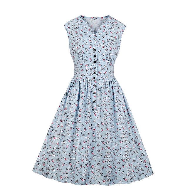 Women's A Line Dress Knee Length Dress Green Blue White Pink Light Blue Sleeveless Floral Button Print Spring Summer V Neck Formal Vacation Vintage 2022 S M L XL XXL 3XL 4XL
Women's A Line Dress Knee Length Dress Green Blue White Pink Light Blue Sleeveless Floral Button Print Spring Summer V Neck Formal Vacation Vintage 2022 S M L XL XXL 3XL 4XL