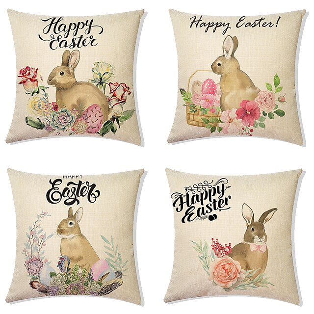 Happy Easter Double Side Cushion Cover 4PC/set Soft Decorative Square Throw Pillow Cover Cushion Case Pillowcase for Sofa Bedroom Superior Quality Machine Washable
Happy Easter Double Side Cushion Cover 4PC/set Soft Decorative Square Throw Pillow Cover Cushion Case Pillowcase for Sofa Bedroom Superior Quality Machine Washable