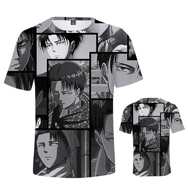 Inspired by Attack on Titan Levi·Ackerman T-shirt Cartoon 100% Polyester Anime Harajuku Graphic Kawaii T-shirt For Men's / Women's / Couple's
Inspired by Attack on Titan Levi·Ackerman T-shirt Cartoon 100% Polyester Anime Harajuku Graphic Kawaii T-shirt For Men's / Women's / Couple's