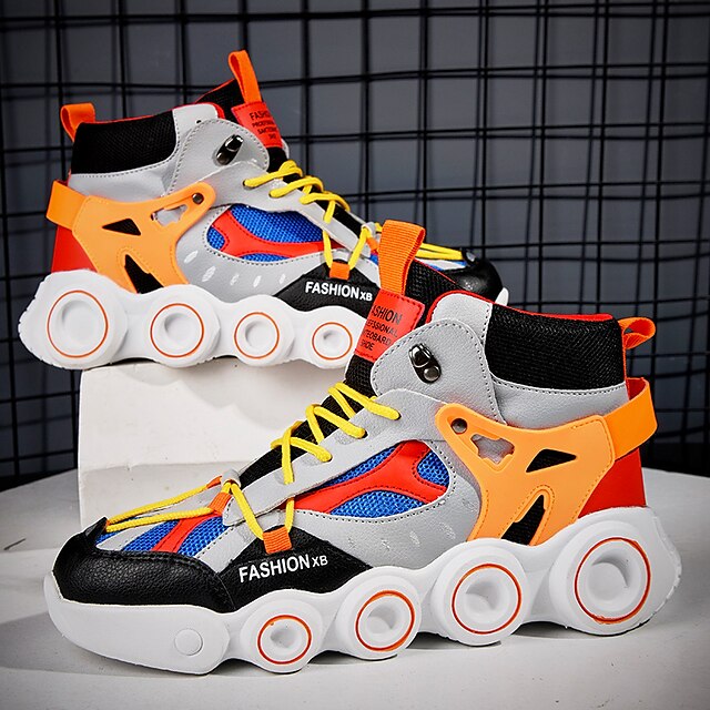 Men's Trainers Athletic Shoes Comfort Shoes Sporty Athletic Walking Shoes PU White / Blue Orange / Black Khaki Spring
Men's Trainers Athletic Shoes Comfort Shoes Sporty Athletic Walking Shoes PU White / Blue Orange / Black Khaki Spring