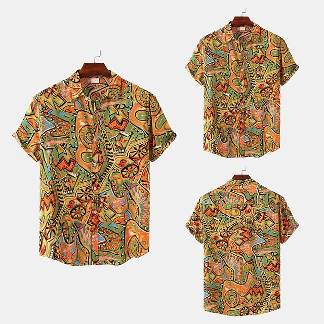 Men's Shirt Geometry Plus Size Turndown Holiday Print Short Sleeve Tops 2pcs Casual Classic Beach Light Yellow
Men's Shirt Geometry Plus Size Turndown Holiday Print Short Sleeve Tops 2pcs Casual Classic Beach Light Yellow