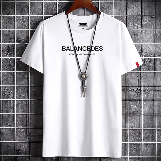 Men's T shirt Print Letter Round Neck Casual Daily Short Sleeve Tops Lightweight Formal Breathable White Black Dark Gray
Men's T shirt Print Letter Round Neck Casual Daily Short Sleeve Tops Lightweight Formal Breathable White Black Dark Gray
