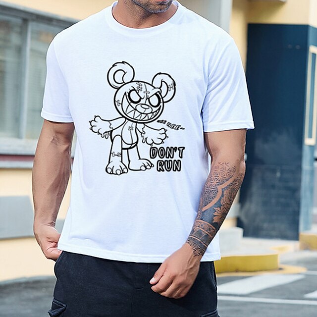 Men's T shirt Hot Stamping Graphic Prints Toy Bear Crew Neck Street Casual Print Short Sleeve Tops Basic Fashion Designer Big and Tall White Black Red
Men's T shirt Hot Stamping Graphic Prints Toy Bear Crew Neck Street Casual Print Short Sleeve Tops Basic Fashion Designer Big and Tall White Black Red