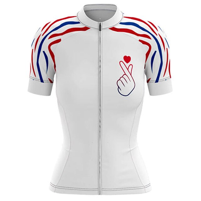 21Grams Women's Short Sleeve Cycling Jersey Summer Spandex White Stripes Heart Bike Top Mountain Bike MTB Road Bike Cycling Quick Dry Moisture Wicking Sports Clothing Apparel / Athleisure
21Grams Women's Short Sleeve Cycling Jersey Summer Spandex White Stripes Heart Bike Top Mountain Bike MTB Road Bike Cycling Quick Dry Moisture Wicking Sports Clothing Apparel / Athleisure