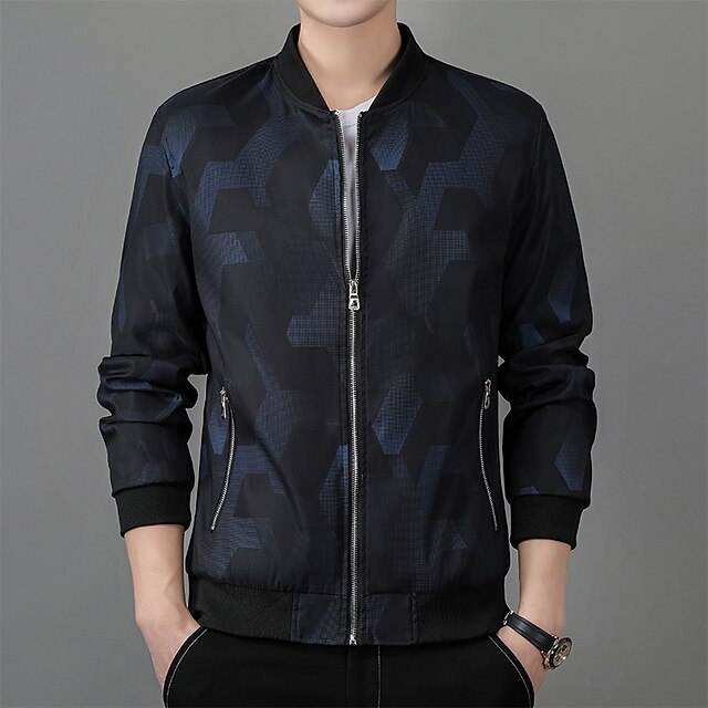 Men's Jacket Business Daily Fall Spring Regular Coat Regular Fit Breathable Business Casual Jacket Long Sleeve Geometric Zipper Pocket Black
Men's Jacket Business Daily Fall Spring Regular Coat Regular Fit Breathable Business Casual Jacket Long Sleeve Geometric Zipper Pocket Black