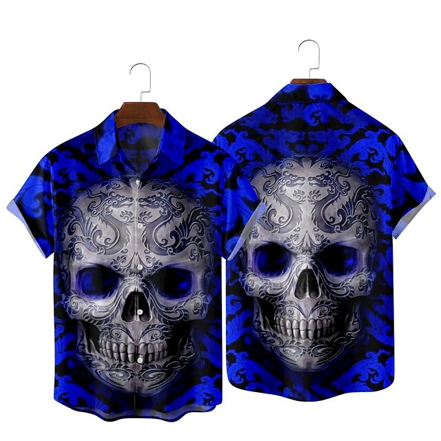 Men's Shirt 3D Print Skull Classic Collar Party Daily 3D Print Short Sleeve Tops Hawaiian Blue
Men's Shirt 3D Print Skull Classic Collar Party Daily 3D Print Short Sleeve Tops Hawaiian Blue