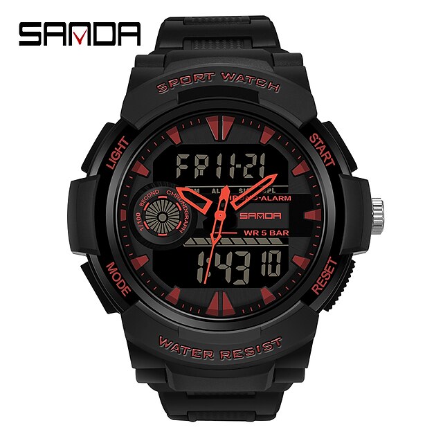 SANDA Digital Watch for Men Analog - Digital Digital Stylish Stylish Tactical Watch Waterproof Calendar Alarm Clock Plastic Silicone Fashion
SANDA Digital Watch for Men Analog - Digital Digital Stylish Stylish Tactical Watch Waterproof Calendar Alarm Clock Plastic Silicone Fashion